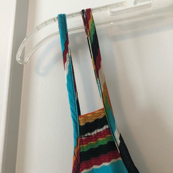 Aztec Stripe Sleeveless Dress L Multicolor Lined NWOT - Picture 3 of 7